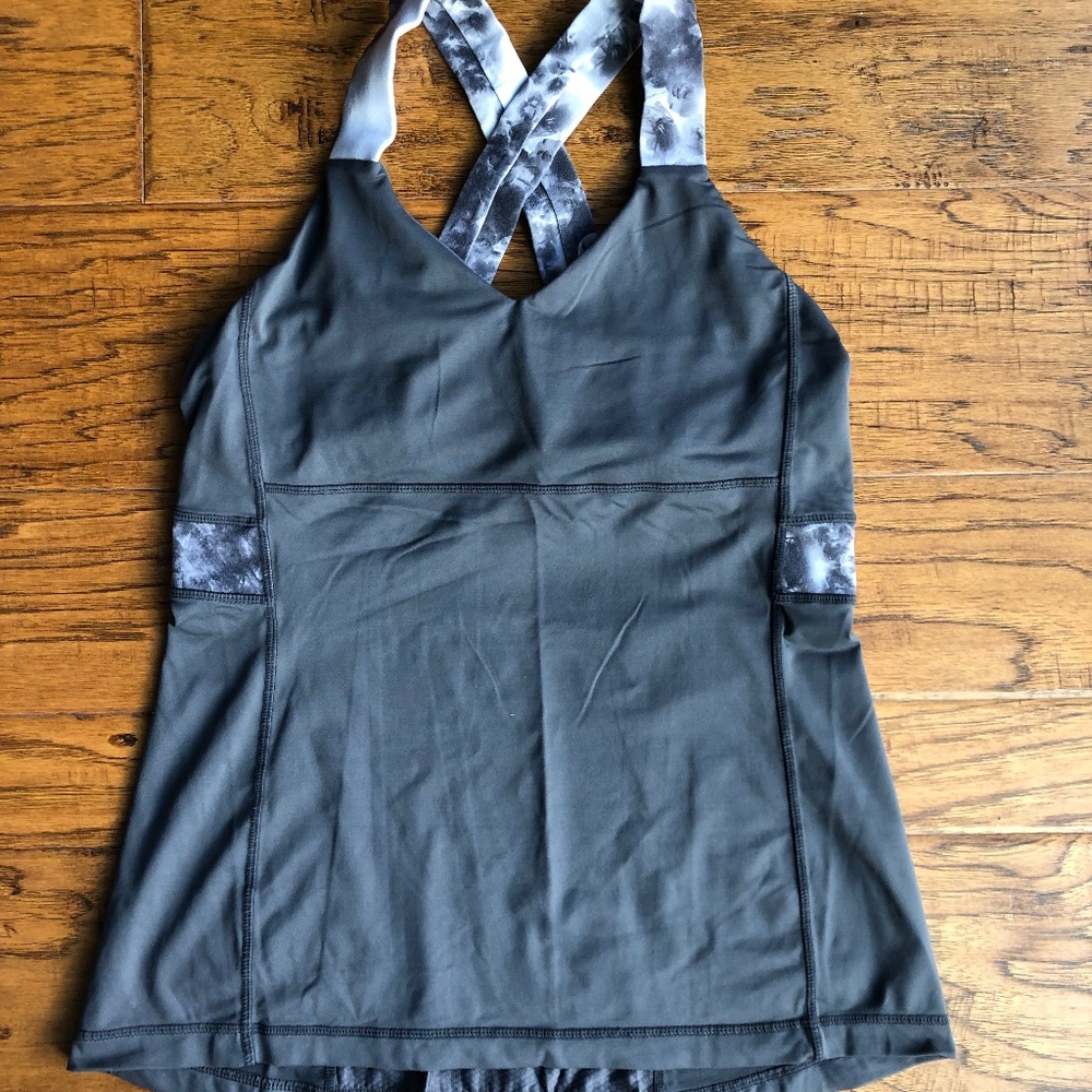 Lululemon Push Your Limits Tank, 10, dark grey color